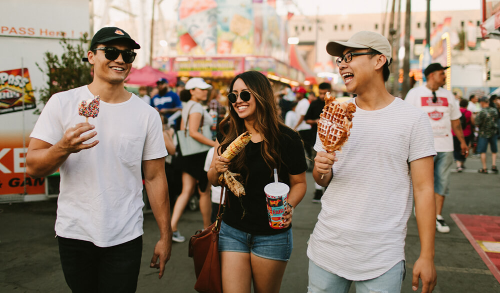LA County Fair attendees having a good time