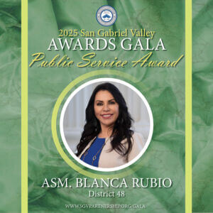 square rubioa1 Congratulatory message to Asm. Blanca Rubio on being named 2025 SGV Public Service Award winner