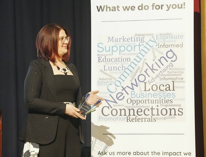 Steph with award Steph with award