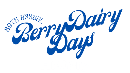 Berry Dairy Days history graphic showing 89th annual festival in Burlington WA, celebrating a long-running Skagit County tradition since 1937