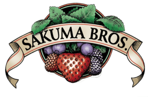 Sakuma Bros. logo for a featured berry farm tour stop in Skagit Valley