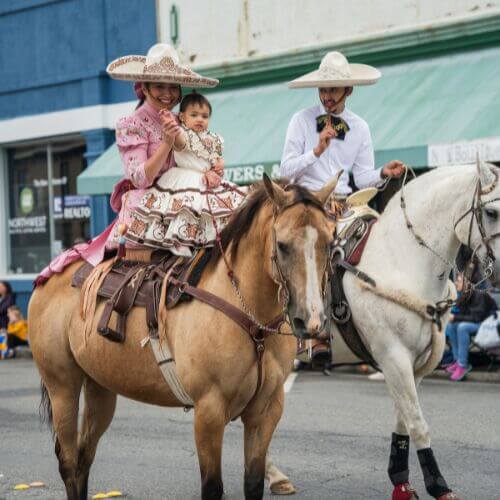 Skagit Latin Horses con Taborazo 911 performing at Berry Dairy Days in Burlington WA