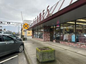 Exterior of Stowes Shoes & Clothing in Burlington, Washington, a locally owned business serving the community with footwear, apparel, and personalized customer service.