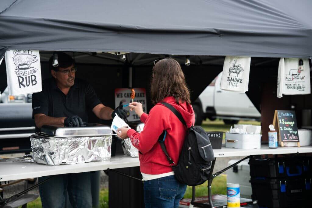 BBQ tasting event and public BBQ sampling at the Berry Dairy Days Smoke & Grill Competition in Burlington, WA