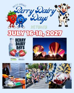 90th Annual Berry Dairy Days returns July 16–18, 2027 in Burlington, Washington, featuring hot air balloons, parade, BBQ and strawberry shortcake