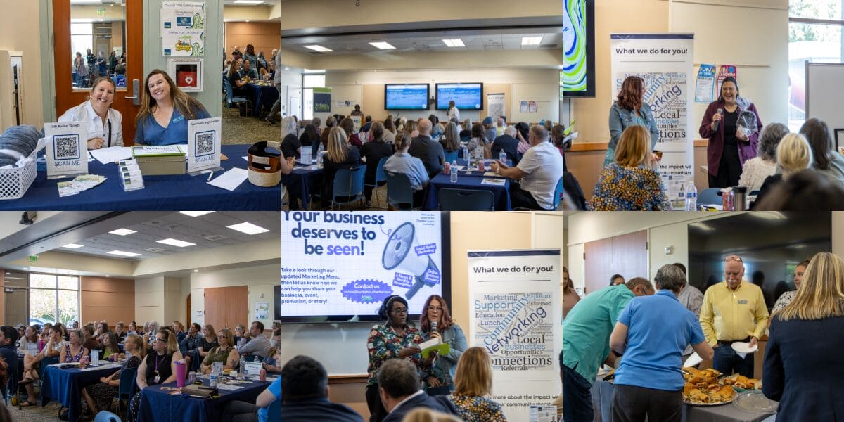 Burlington WA Chamber of Commerce members networking and attending Business Over a Bite events