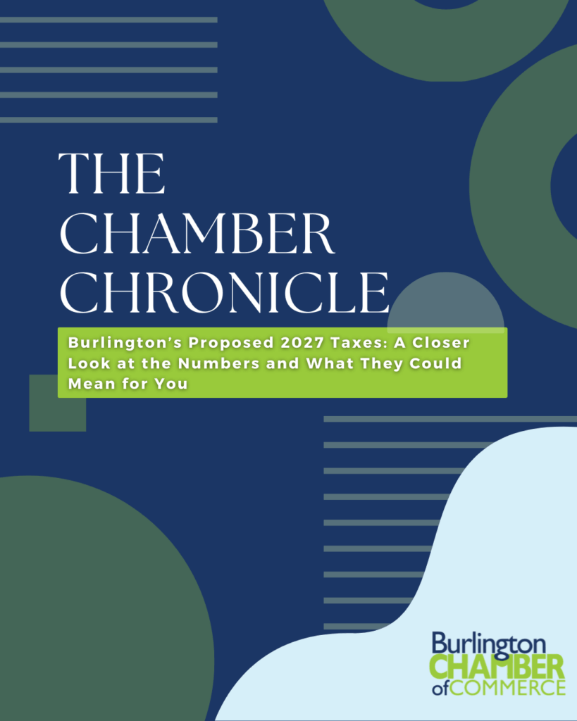 Burlington WA Chamber of Commerce Chronicle featured image highlighting proposed 2027 taxes and their potential impact on businesses and residents.
