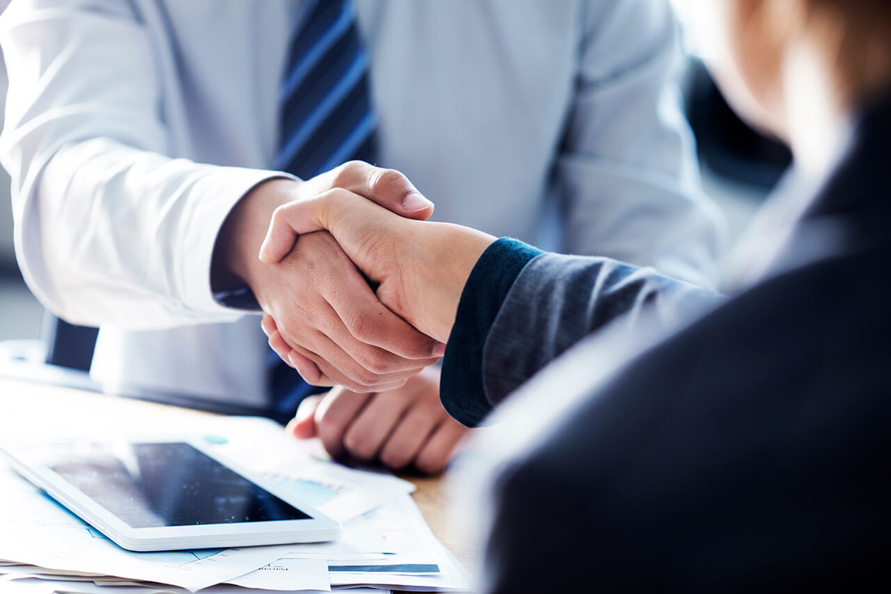 Business handshake