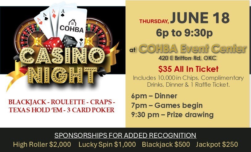 COHBA Casino Night button COHBA Casino Night button