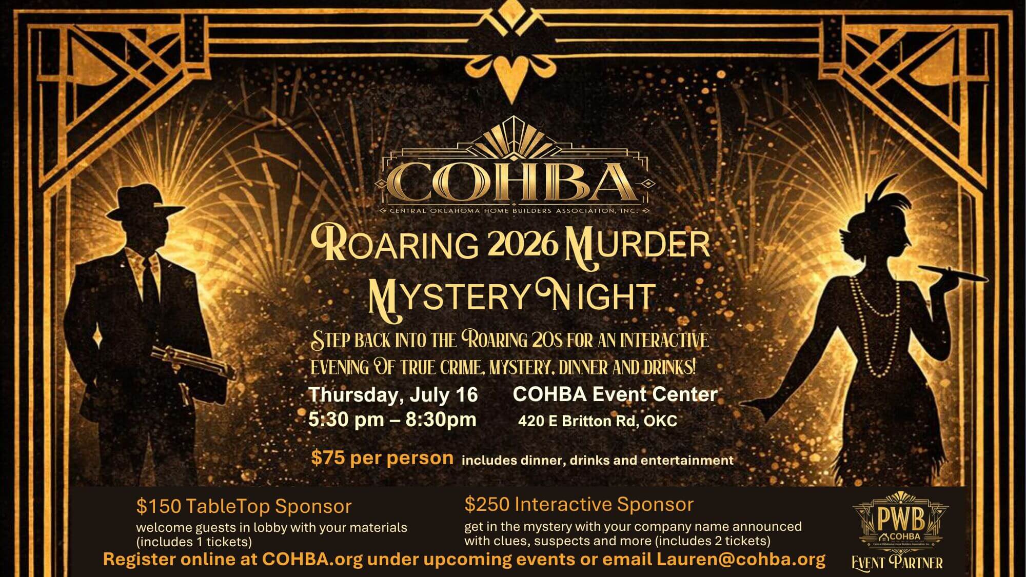 COHBA Murder Mystery Night Button