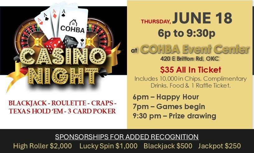 COHBA Casino Night button