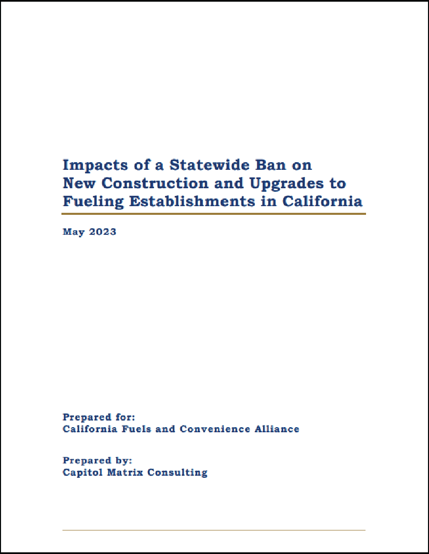 Fueling Establishments Ban Study Cover Page Thumbnail