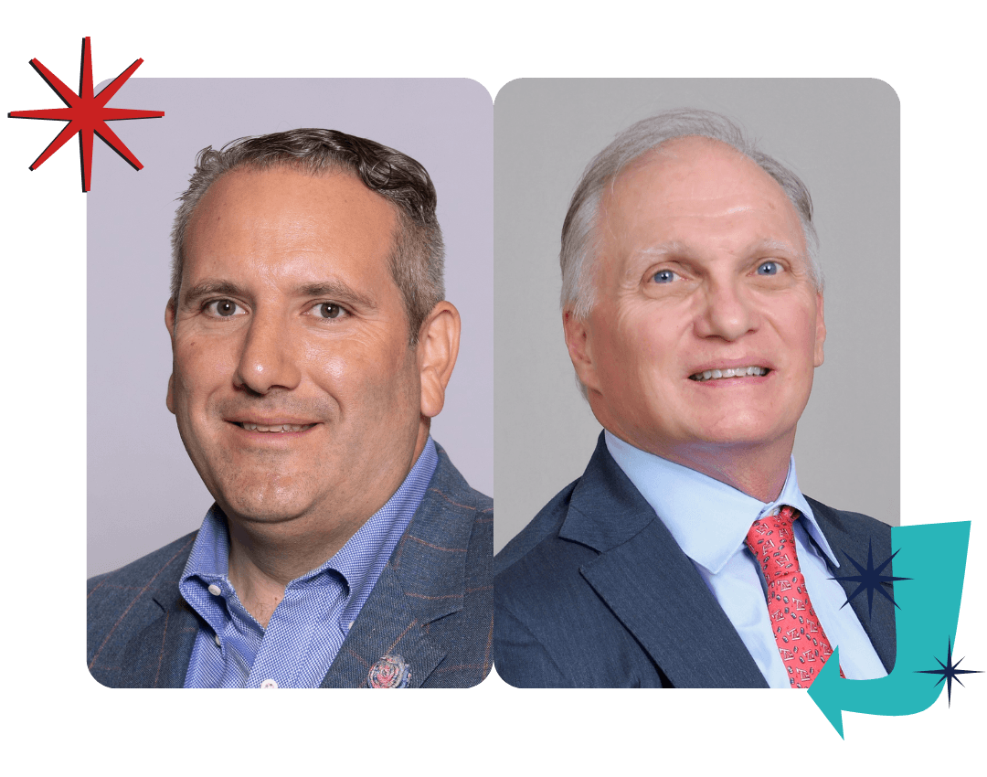 Denton Cinquegrana Headshot (left), Skip York Headshot (right)