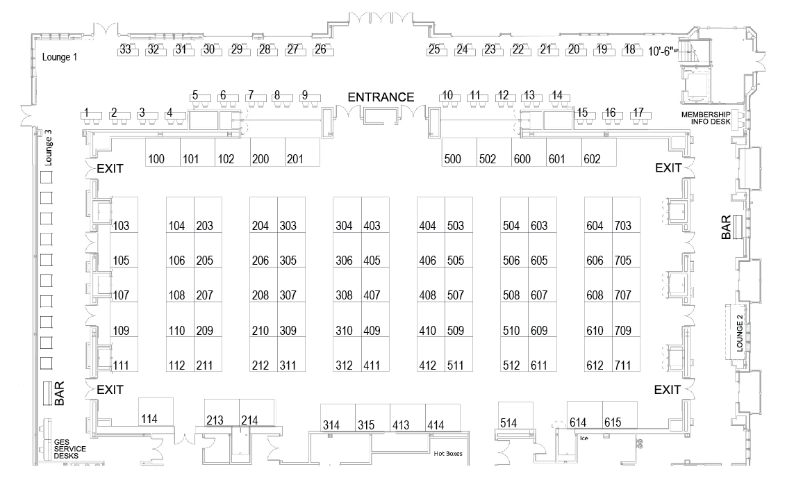 Map of CFCA Summit 2026 Pavilion C Exhibitor space