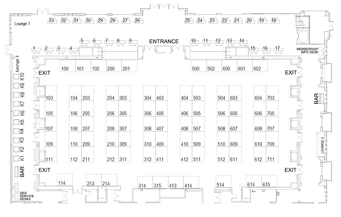 Map of CFCA Summit 2026 Pavilion C Exhibitor space