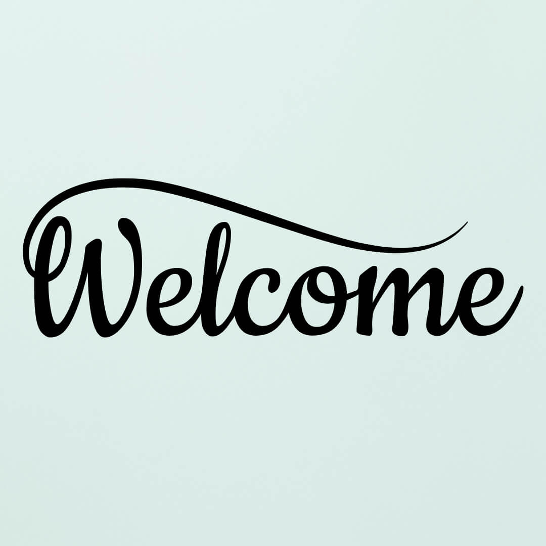 Simple Black and Turquoise Welcome Instagram Post