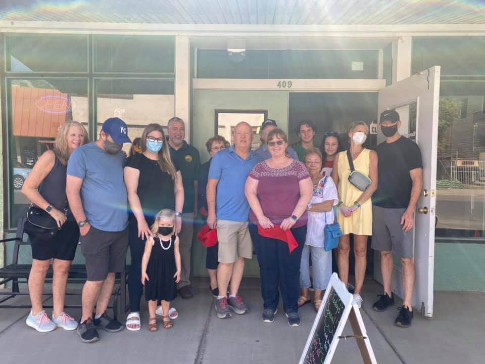 ribbon cutting group photo