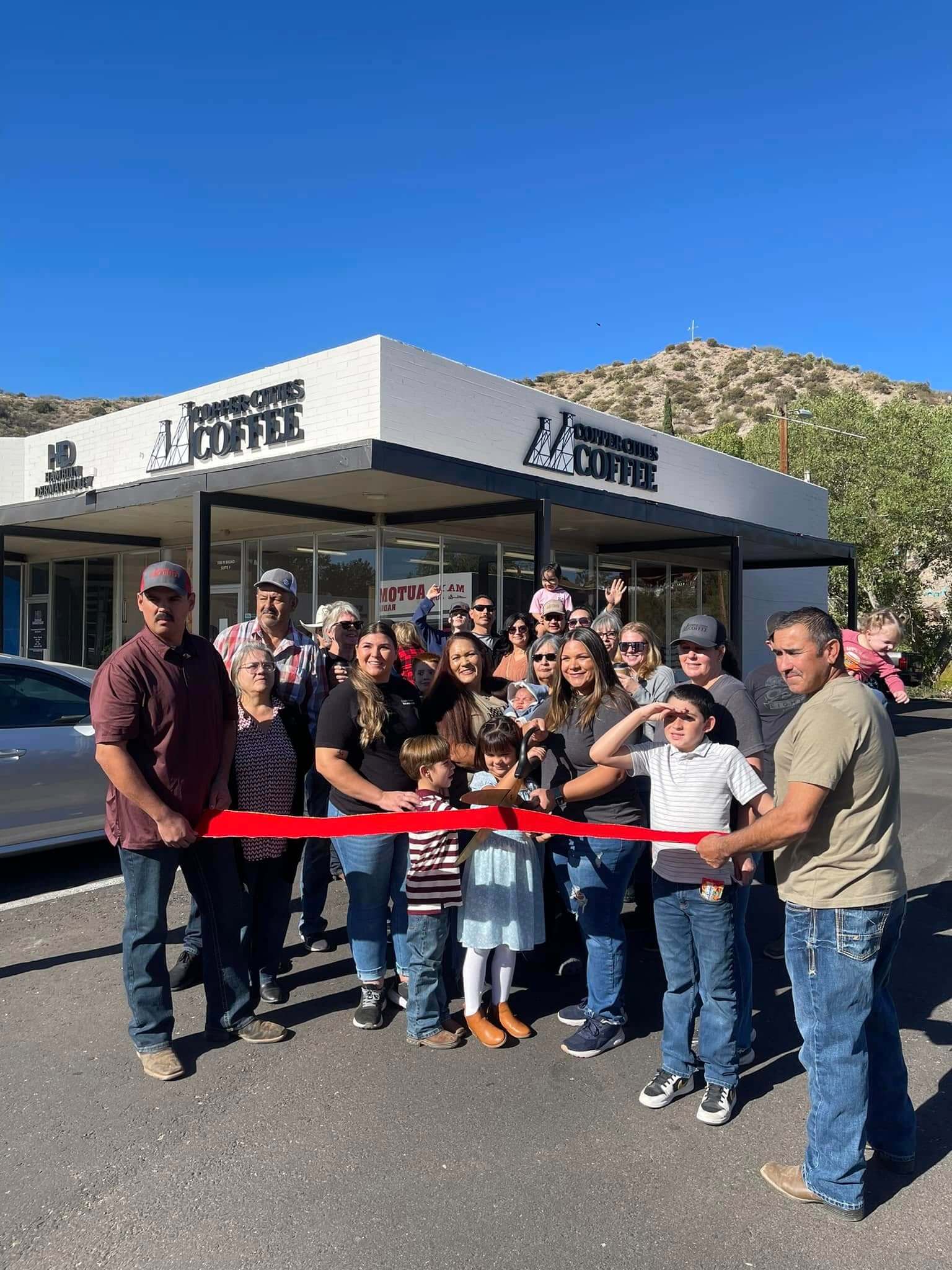 coppercitiescoffee ribbon cutting coppercitiescoffee ribbon cutting