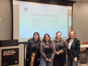 Four CUNY students pose for photo.
