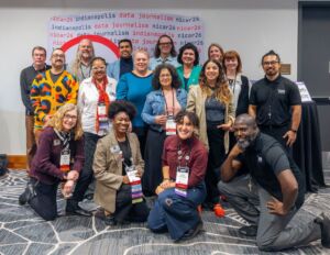 IRE & NICAR staff posing for a picture at the NICAR 2026 conference.