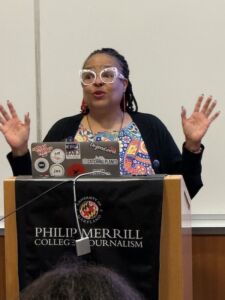 IRE training director Benét Wilson teaching a session.  