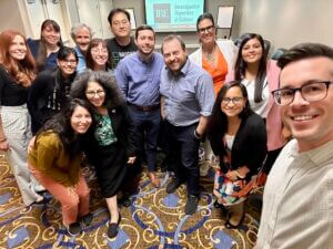 Diana Fuentes posing for a photo with part of the IRE Board of Directors.