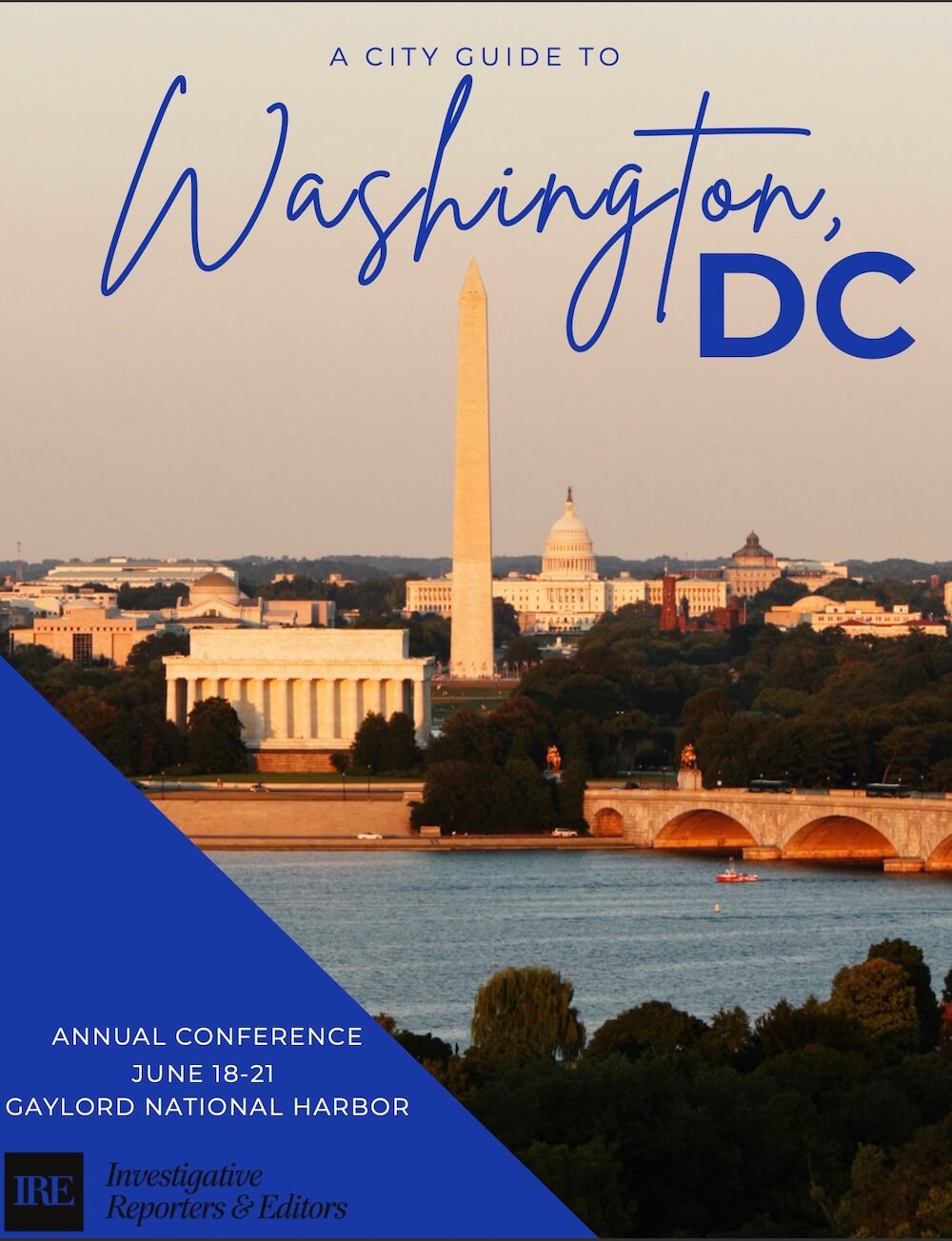The cover of the local guide to events and attractions at IRE 2026 in National Harbor.