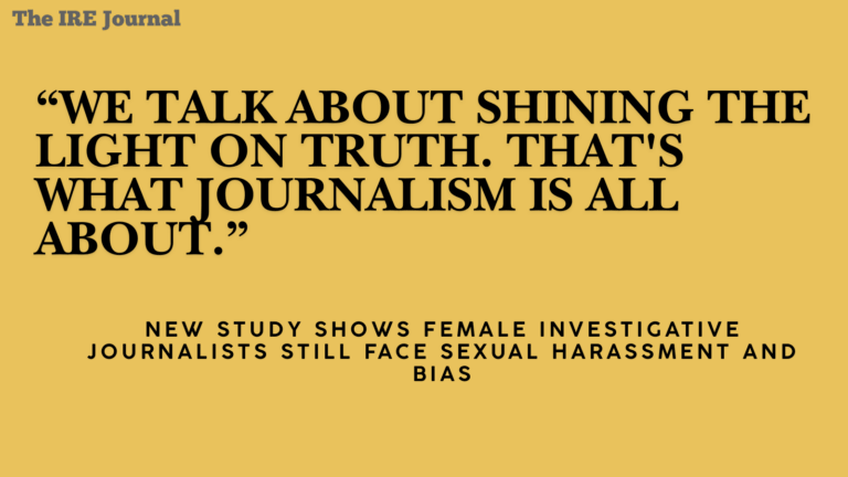 Female investigative journalists still face sexual harassment and bias, new study finds(3)