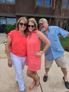 Happy members at cornhole tournament