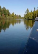 canoe on river