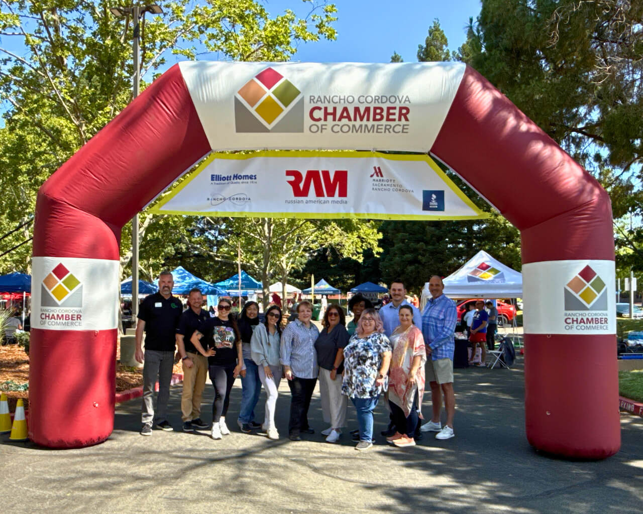The Rancho Cordova Area Chamber Team setup and ready to welcome folks to the 2025 Business Expo.