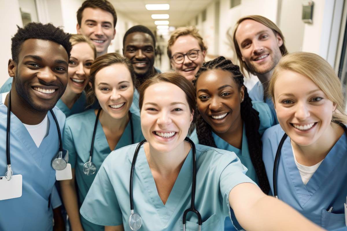 Nurses having fun