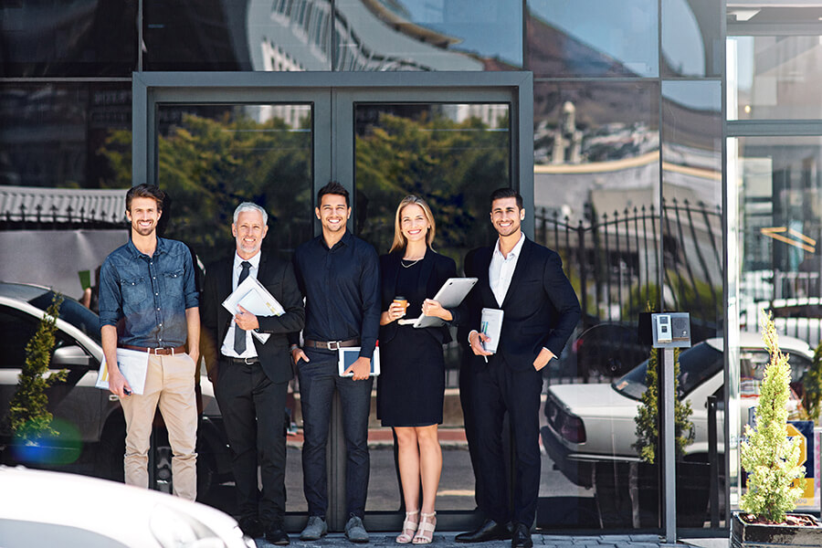 Group of people at the hotel