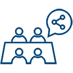 develop future leaders people around table icon