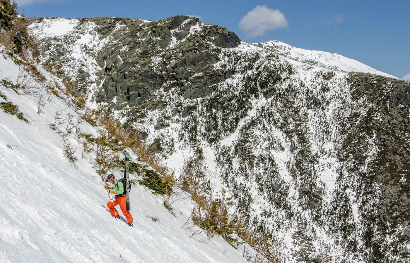 Hiking Tuckerman Ravine to Ski Down