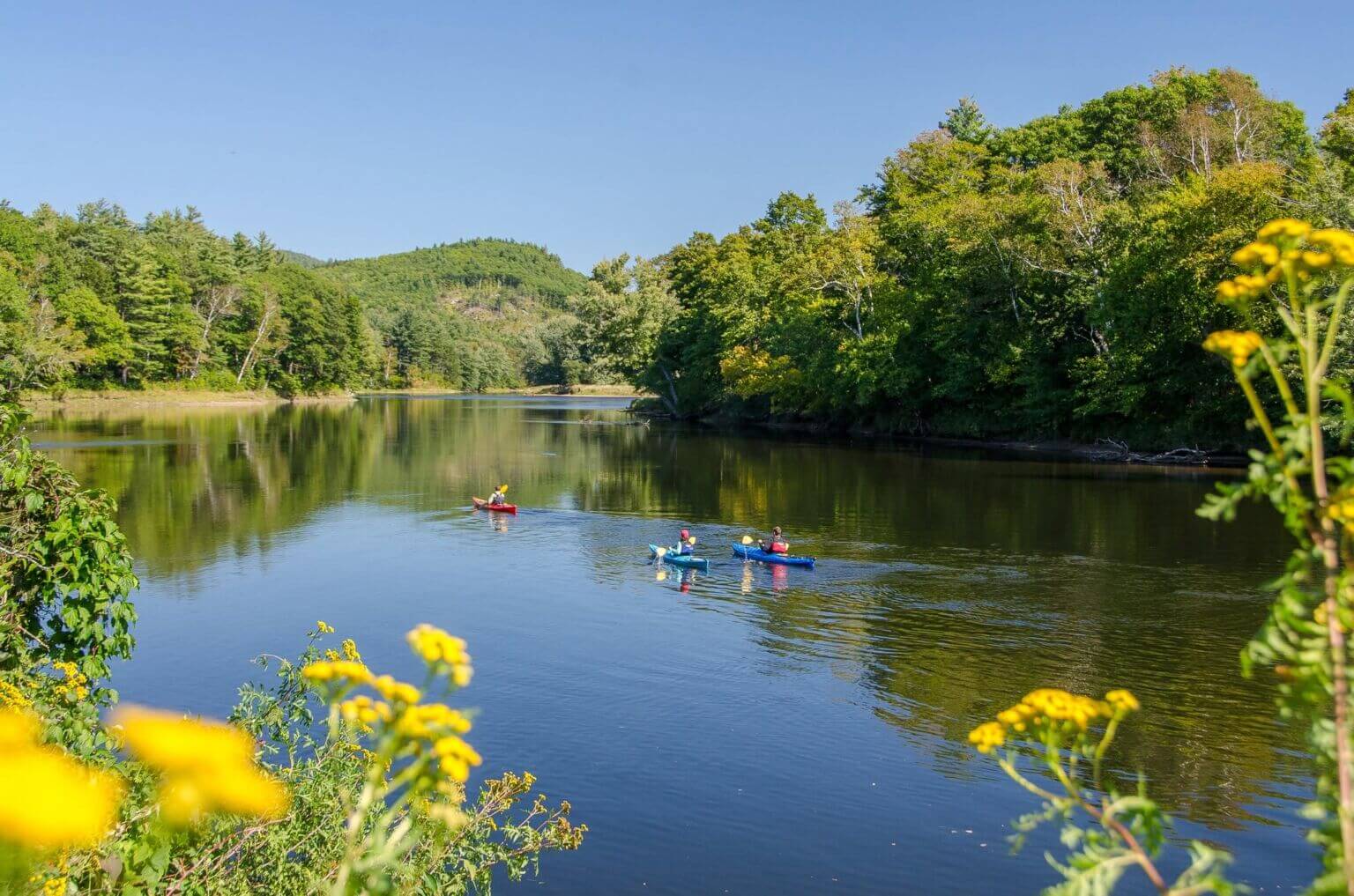 Kayaking on the Androscoggin River with Great Glen Trails
