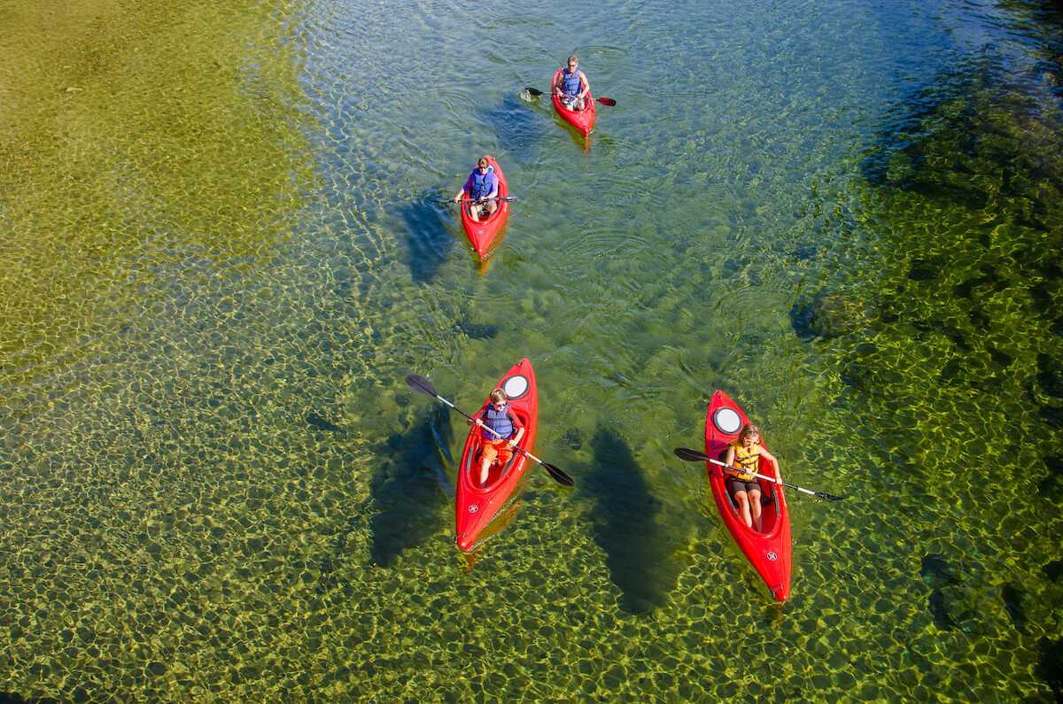Kayaking on the Saco River, North Conway