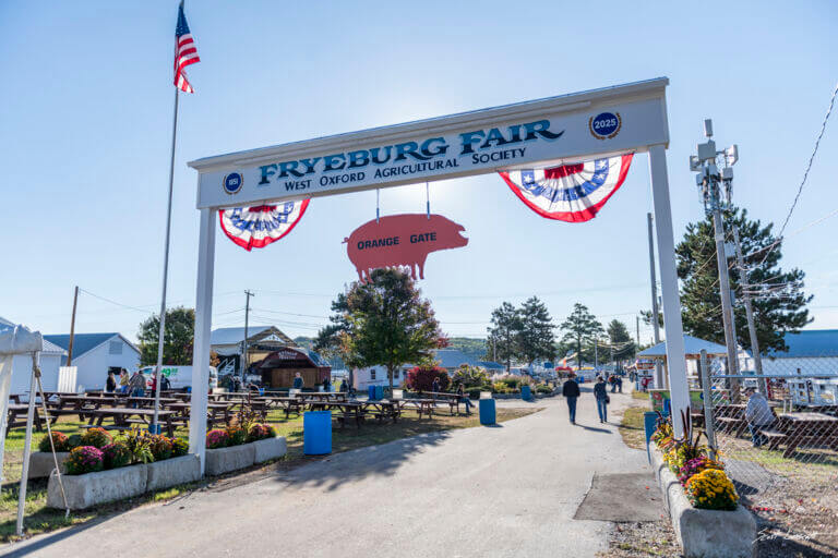 Entrance to the Fryeburg Fair in daytime