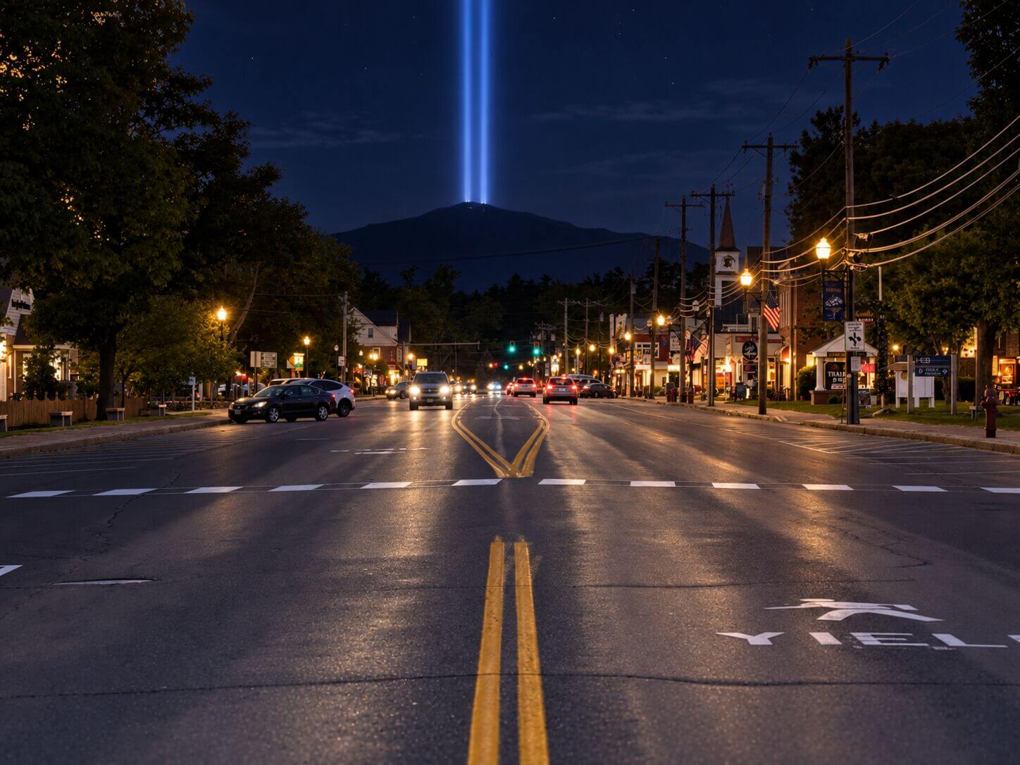 AI Sample Rendering - The Honor Summit viewed from North Conway Village