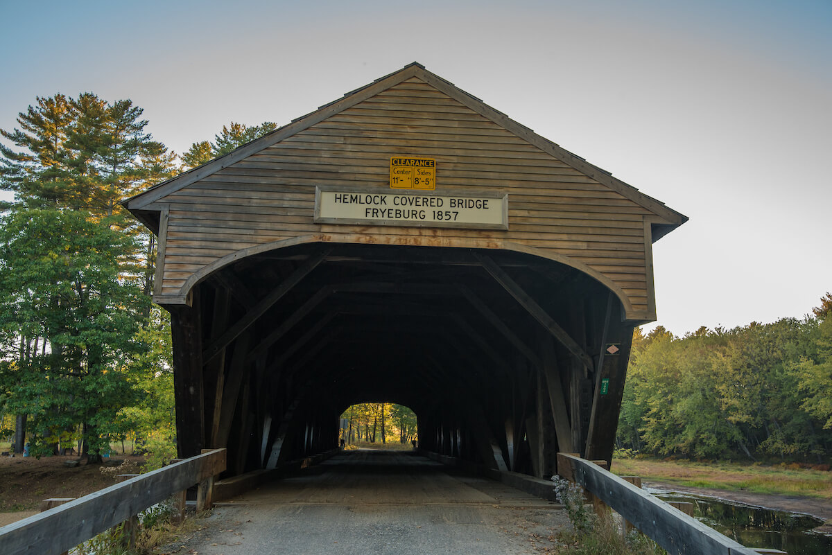 Hemlock Covered Bridge in Fryeburg, Maine (credit: Wiseguy Creative)