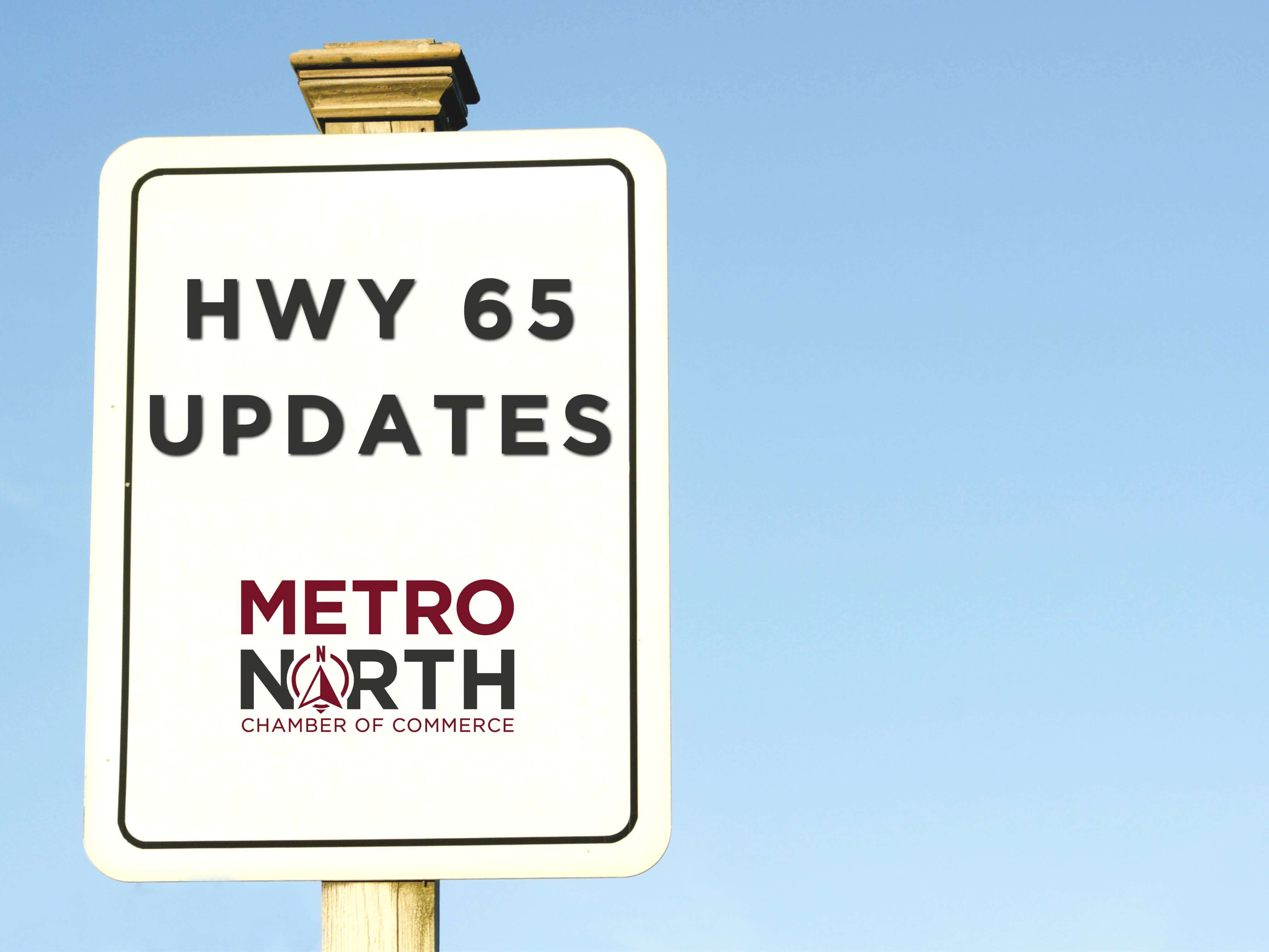 Hwy 65 updates sign