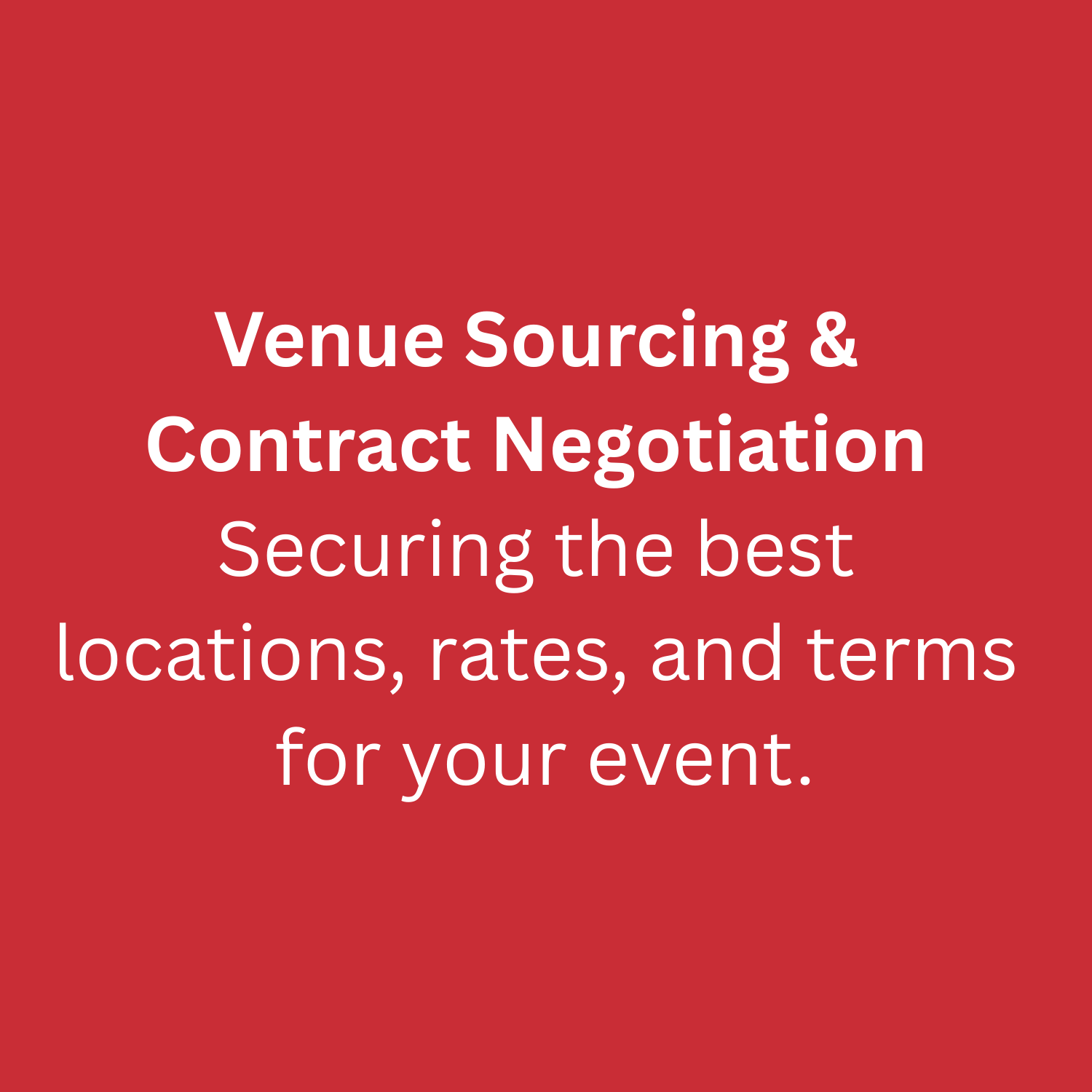 Venue Sourcing & Contract Negotiation