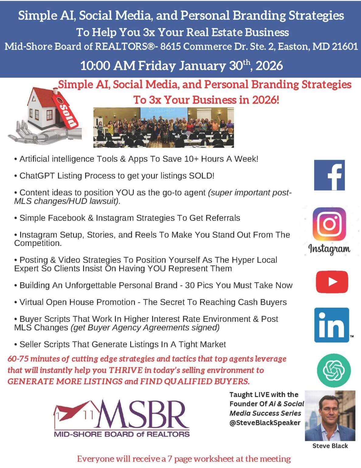 Mid-Shore Board of REALTORS Jan 30th 10 AM