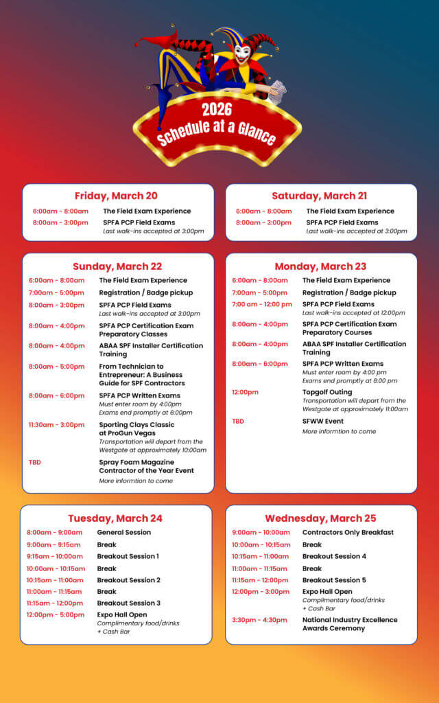 Schedule at a Glance graphic