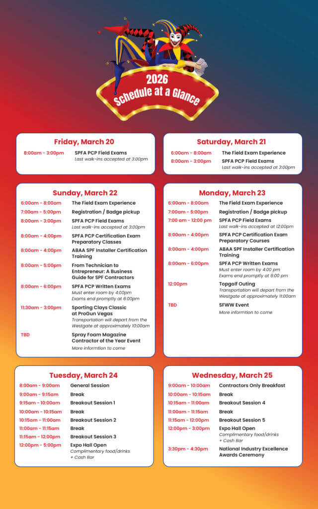 Schedule at a Glance