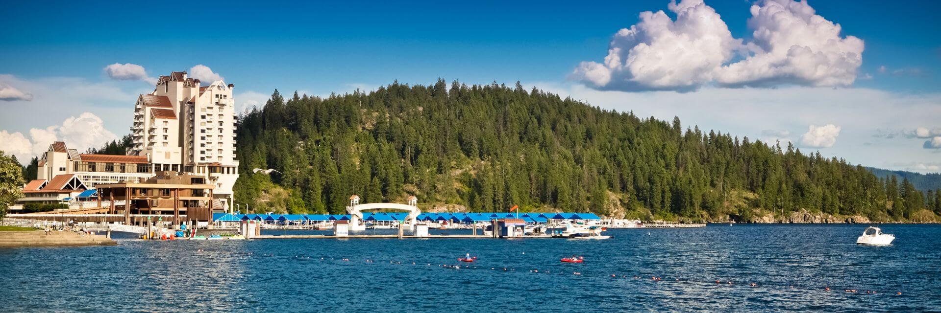 buildings on the lake