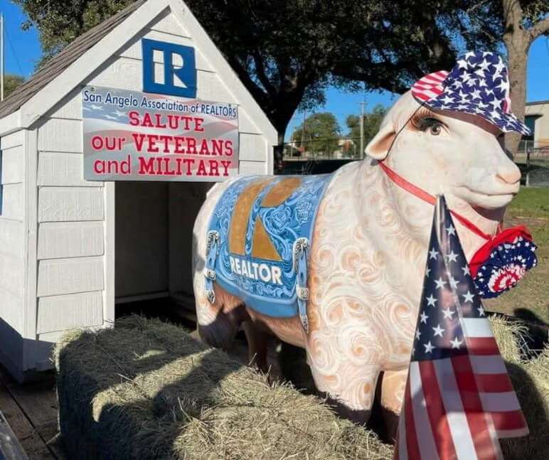 salute our veterans and military display