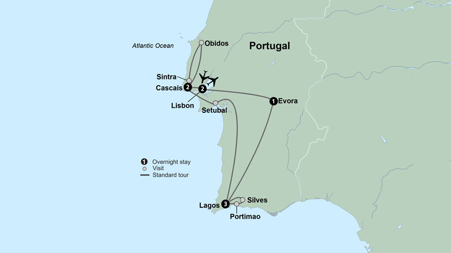 Tour Map-sunny-portugal Tour Map