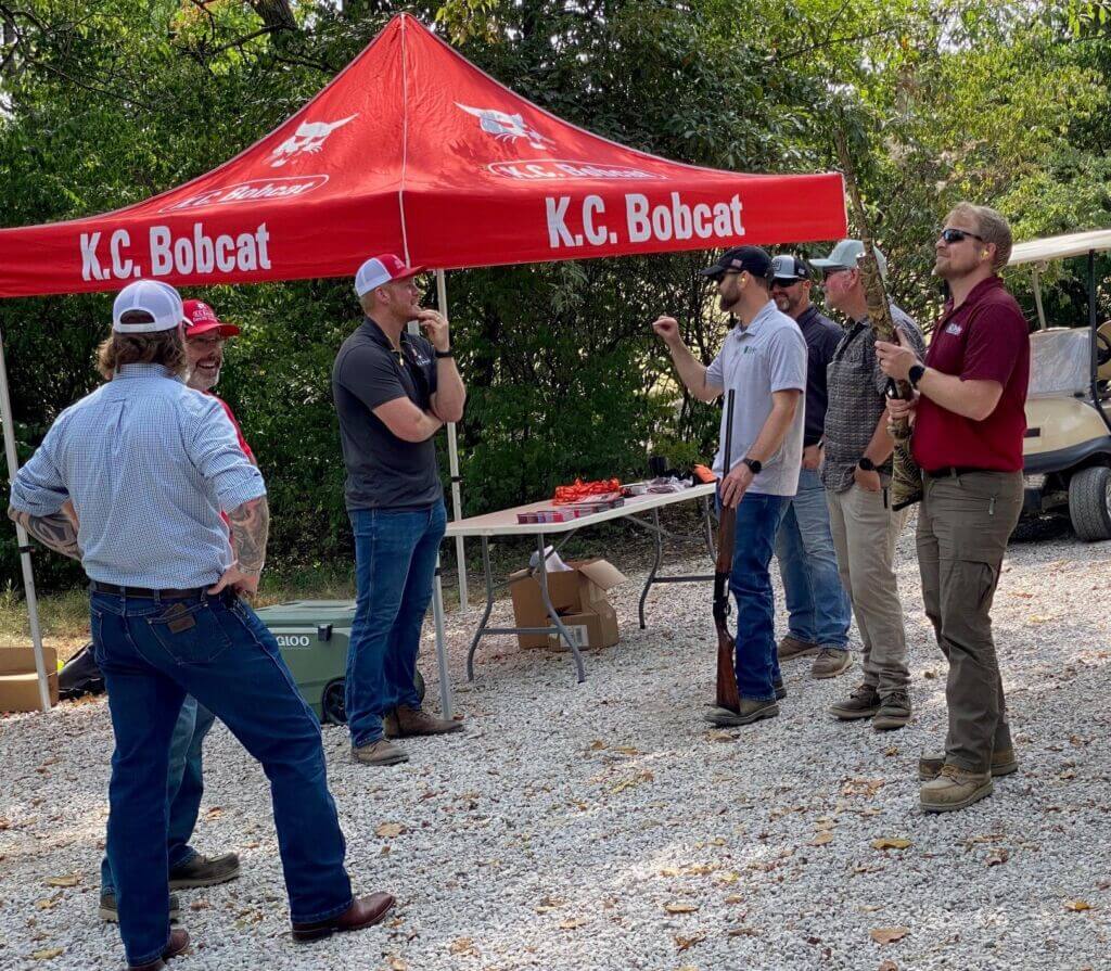 KC Bobcat tent sponsor outside