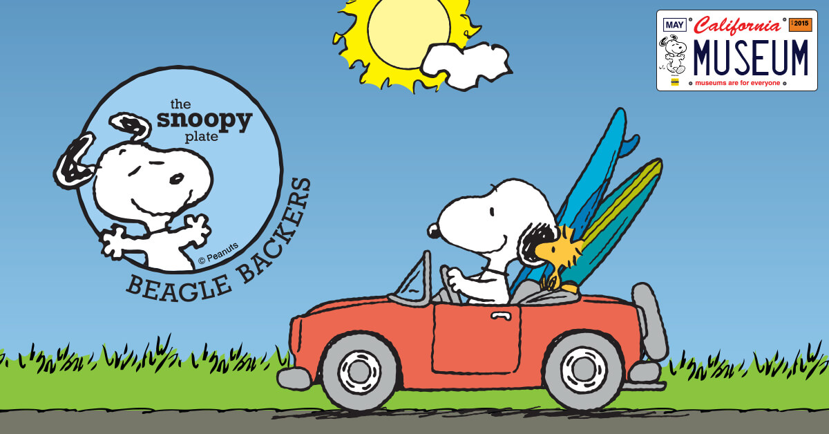 snoopy license plate graphic